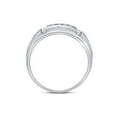 thumbnail image 4 of Diamond Princess 10kt White Gold Mens Round Diamond Channel-set Wedding Band Ring 1/2 Cttw, 4 of 4