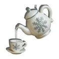 thumbnail image 3 of Vintage Christmas Teapot Ornament Holiday Tea Cup Decor Festive Home Accent With Pouring Tea Effect Gift, 3 of 3