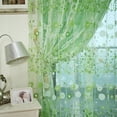 thumbnail image 2 of Mancro Sheer Voile Floral Butterfly Curtain Panel, Green/Pink/Purple, 39" x 78.8", 2 of 4