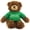 Kelly Green, variant on Made by Aliens Customized Chocolate Brandon Bear - 12 inch Personalized Stuffed Bear Plush Toy - Perfect Custom Shirt Bear Gift for Graduation Valentines Graduation Easter Holidays (Black Shirt)
