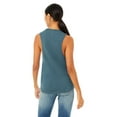 thumbnail image 2 of Bella Canvas Womens Flowy Scoop Blended Muscle Tank, M, Heather Deep Teal, 2 of 3