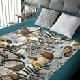 thumbnail image 3 of Vintage Wild Jungle Mushrooms Flannel Blanket, All Season Soft Cozy Plush Bed Throw fit Bedroom Living Room Sofa Couch Bedding Office Cinema Farmhouse Beach Yoga Travel 40"x30" for Pet, 3 of 6