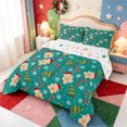 thumbnail image 2 of Manfei Christmas Kawaii Ball Full Size Comforter Sets,Traditional Farm Animal Cow Bedding Comforter Set,Xmas Reversible,3pcs,1 Comforter and 2 Pillowcases, 2 of 7