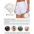 thumbnail image 6 of Women's High Waisted Workout Shorts with Liner, Tummy Control Yoga Shorts, Quick Dry Athletic Running Shorts with Zipper Pockets, 6 of 6