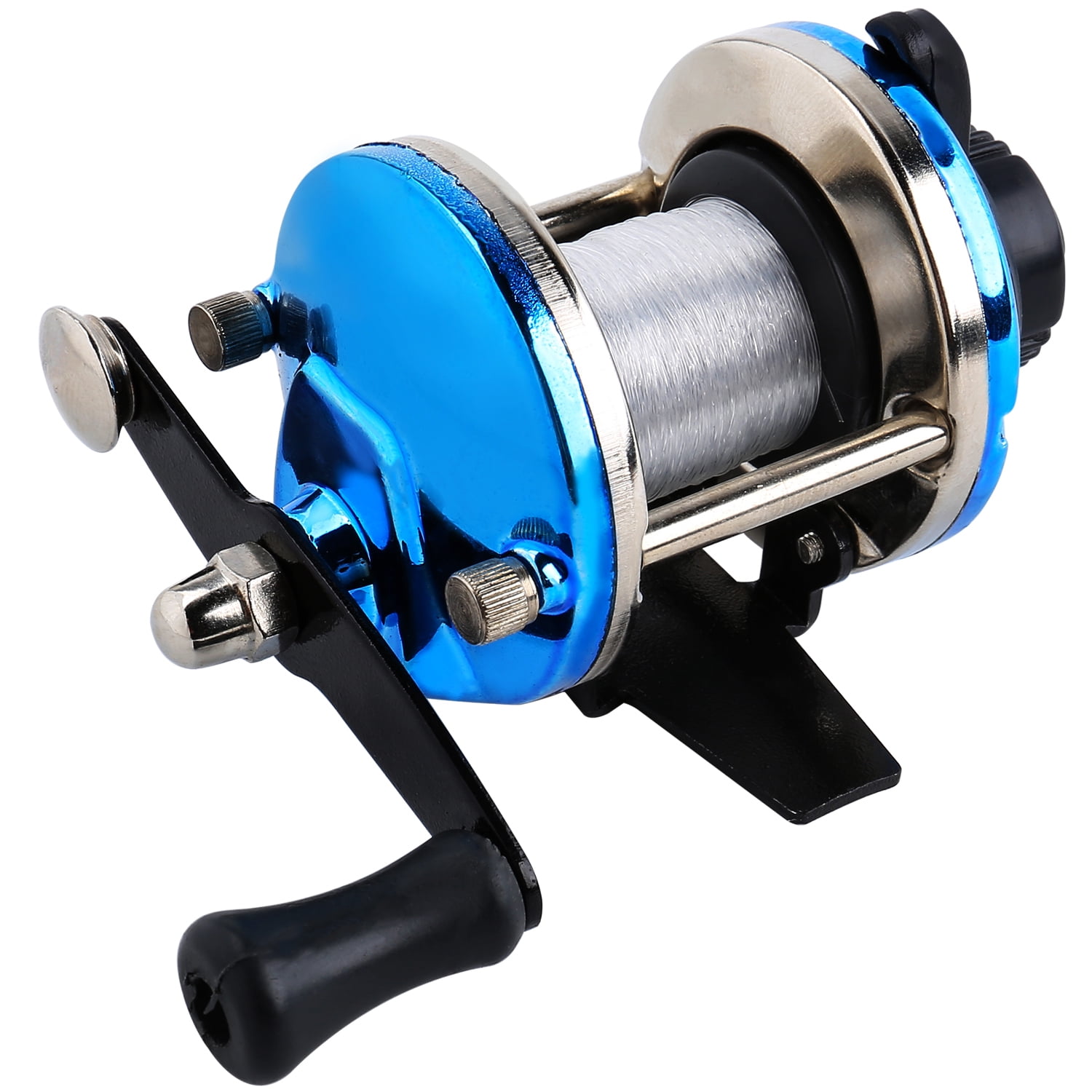 Sougayilang 1.2m Mini Ice Telescopic Carbon Ice Fishing Rod with Trolling Reel Combo Portable