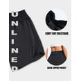 thumbnail image 4 of 7" High Waisted Athletic Shorts for Women Quick Drying Running Gym Workout Shorts with 3 Secure Zip Pockets Black M, 4 of 7