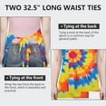 thumbnail image 6 of Colorful Tie Dye Mandala Apron-Garden Aprons for Women with Pockets-Cotton Linen Waterproof Kitchen Cooking Gardening Aprons Adjustable for Kitchen,Cooking,BBQ and Salon 33x27 Inch, 6 of 7