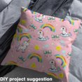 thumbnail image 2 of Castle Fairy Girls Cute Unicorn Fabric by the Yard 2 Yards, Dreamy Bow Knot Sewing Fabric, Watercolor Star Rainbow Room Decor Fabric by the Yard, Pink Room Decor, 2 of 6
