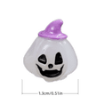 thumbnail image 3 of Halloween Mini Pumpkin Ghost, Resin Figurine Set, Colorful Desktop Decor, Cute Translucent Appearance and Durable Polyresin Build for Car Dashboards, Shelves and Party Tables., 3 of 7