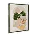 thumbnail image 3 of Tropical Geometric Plant Shapes Botanical & Floral Graphic Art Luster Gray Framed Art Print Wall Art, 3 of 6