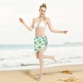 thumbnail image 5 of Kll Cute Dinosaur Blue Green Print Women'S Sarong Coverups Short Bathing Suit Wrap Skirt Beach Wrap Swimsuit Cover Ups, 5 of 7