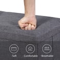 thumbnail image 6 of 43" Folding Storage Ottoman Bench Foot Rest Storage Chest w/Divider for Bedroom, 6 of 24