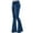 Darkblue, variant on Women's Plus Size Elastic Waist Relaxed Fit Boot Cut Denim Jeans with Decorative Bow for Summer Casual Style L Size Black