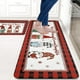 thumbnail image 4 of Juego de 2 alfombras y tapetes navideños de cocina DagobertNiko, decoración navideña para el hogar, base antideslizante, alfombra de cocina navideña de invierno, tapete bajo para cocina, Navidad, 4 of 6