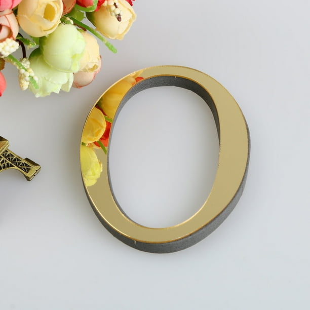 Fiudx Adhesivo de Pared Acrílico para Espejo, 26 Letras Del Alfabeto, Diseño Reflectante Dorado, Decoración para El Hogar y La Oficina, Arte de Pared Versátil, Fácil de Despegar y Pegar, Tamaño de 10
