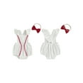 thumbnail image 2 of BemeyourBBs Baby Girls Summer Romper Baseball Embroidery Jumpsuit and Headband, 2 of 9