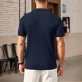 thumbnail image 3 of VgaVtl Knit Polo Style Shirts for Men Short Sleeve Summer Going Out Collared T Shirt Men Zip-Up Casual Plain, 3 of 6