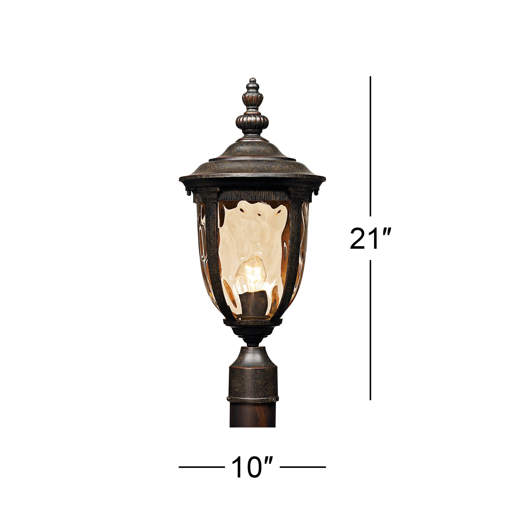 John Timberland Post Light Veranda Bronze 21 Hammered Gl For Deck Porch Yard Patio John Timberland Post Light Veranda Bronze 21 Hammered Gl For Deck Porch Yard Patio