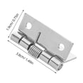 thumbnail image 2 of UPGRATOR 4Pcs Stainless Steel Self Closing Spring Door Hinges Durable Cabinet Hardware Silver, 2 of 6