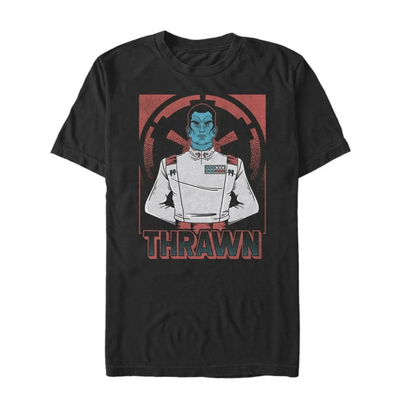 Men's Star Wars Grand Admiral Thrawn Portrait Graphic Tee Black Small