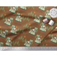 thumbnail image 2 of Soimoi Poly Georgette Fabric Rabbit,Van & Suitcase Travel Decor Fabric Printed Yard 52 Inch Wide, 2 of 3
