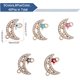 thumbnail image 2 of 40 piezas de 5 colores, aleación de esmalte con forma de estrella y luna, conectores de luna, colgantes para hacer joyas, collares, pendientes y pulseras., 2 of 5