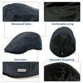 thumbnail image 7 of TOP-EX XL/3XL Mens Waterproof Flat Cap Winter Duckbill Newsboy Driving Hat Navy L/XL, 7 of 7