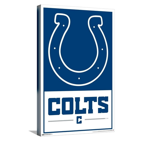 NFL Indianapolis Colts - Logo 21 Canvas Wall Poster, 14.725" x 22.375"