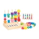 thumbnail image 2 of Juego de juguetes de secuenciación de cuentas de madera Montessori, juguetes de aprendizaje preescolar con , cuentas de cordones y bloques, 2 of 9