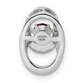 thumbnail image 4 of 925 Sterling Silver Garnet Birthstone Vibrant Floating Open Chain Slide Pendant Necklace Charm January, 4 of 8