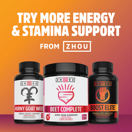 Zhou Nitric Oxide with L Arginine, Citrulline Malate, AAKG and Beet Root | Muscle Builder for Strength, Blood Flow and Endurance | 30 Servings, 120 Veggie Caps