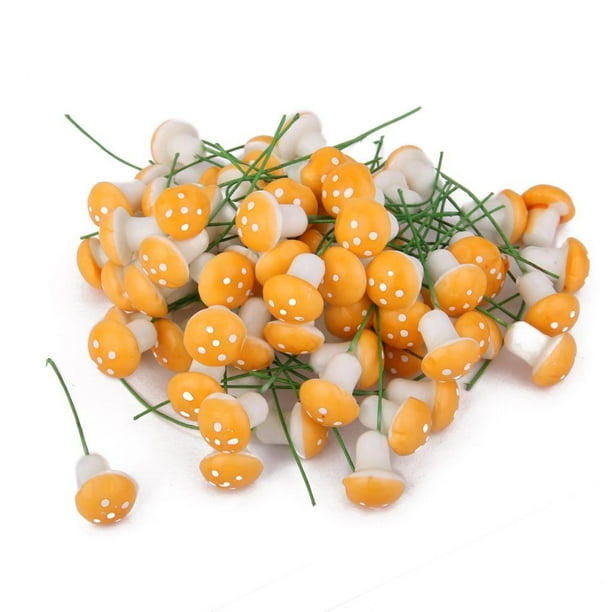 100 piezas de hongos para terrario en miniatura, decoración de terrario, jardín de hadas como se describe