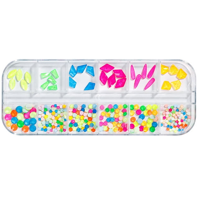 Diamantes de imitación de cristal de múltiples formas con parte trasera plana para manualidades de arte de uñas