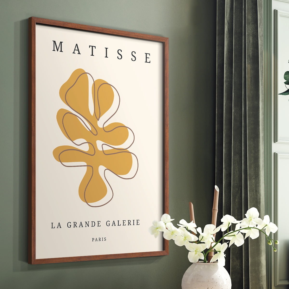 Matisse CCCLXVII in Brown Solid Wood 22 x 28 Framed Print