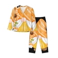 thumbnail image 1 of Balery Sunflower Gnomes 2 Conjunto de Pijama con Estampado para Mujer, Conjunto de Dos Piezas con Manga Larga, Ropa de Dormir Suave con Bolsillos, Pijamas Cómodos-XX-Large, 1 of 7