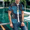 thumbnail image 6 of Lsque Bohemian Turtle Pattern Mens Polo Golf Shirts Funny Graphics Shorts Sleeve Button Shirts Baseball T-shirt-3X-Large, 6 of 7