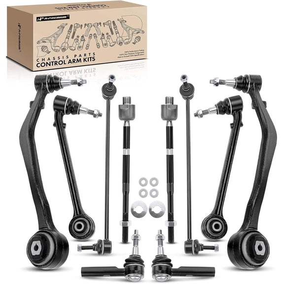 A-Premium 10Pcs Front Suspension Kit Lower Control Arm with Ball Joint Sway Bar Link Tie Rod End Compatible with Chevrolet Camaro 2010-2015 3.6L 6.2L