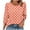 Orange, variant on Fznquz Black Fall Shirts for Women 2025 3/4 Sleeve Crew Neck Tees Polka Dot Dressy Casual Winter Fashion,XXL