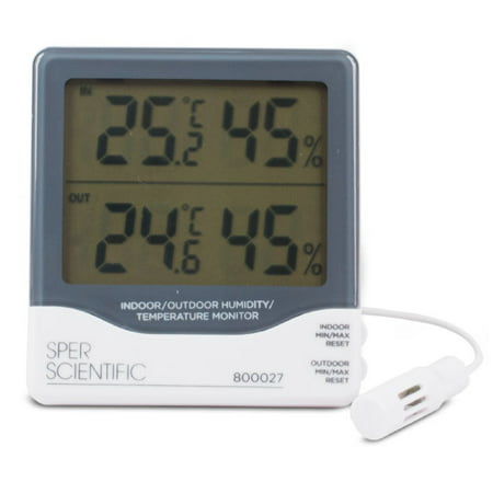 Sper Scientific In/Out Humidity / Temp Monitor (Best Temp And Humidity For Cigars)