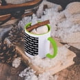 thumbnail image 5 of 3dRose, France text design - white words on black - French souvenir - cool urban graffiti font pattern, 15oz Two-Tone Green Mug, 5 of 7