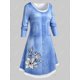 thumbnail image 2 of Vestido Denim Talla Extra Estampado Floral 3D Rosegal  Vestidos casuales de talla grande, 2 of 5