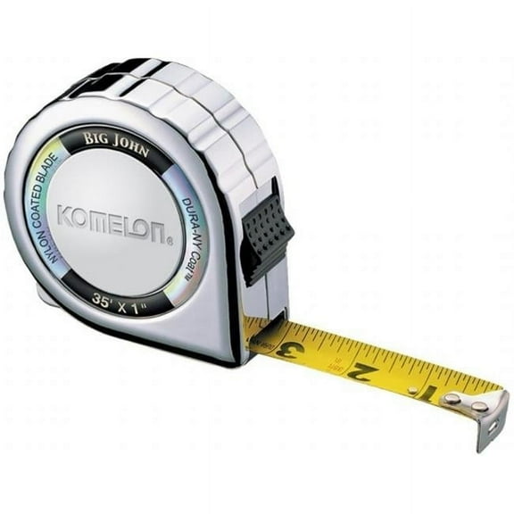 Komelon Usa Big John Tape Measure- Chrome Yellow - 35 ft. x 1 in.