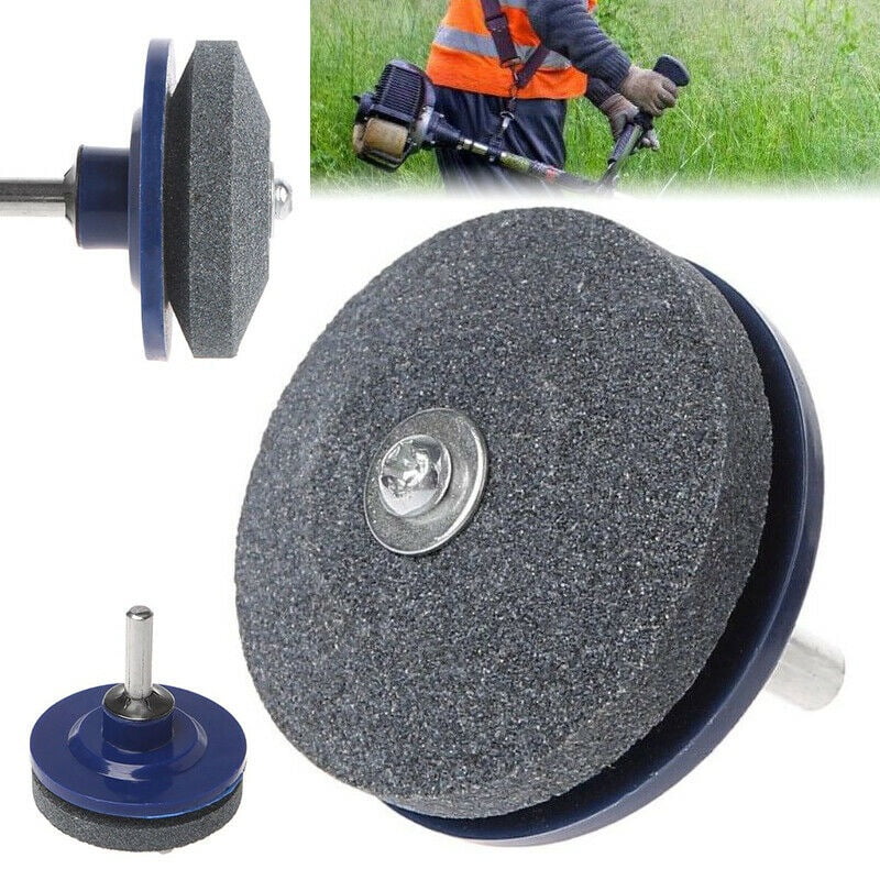 Double-Layer Grindstones Easy to Use and Not Easy Damage- 3Pack 【2020 NEW】Double Layer Corundum Lawn Mower Blade Sharpener Universal Wear Lawnmower Blade Sharpener for Any Power Drill/Hand Drill 