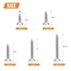 thumbnail image 3 of #8 X 1/2"" 5/8"" 3/4"" 1"" 1-1/4"" Juego De Tornillos Para Madera Helifouner 140 Piezas Kit Surtido De Tornillos Autorroscantes De Cabeza Avellanada Phillips Tornillos Para Madera De Cabeza Plana Phil, 3 of 5