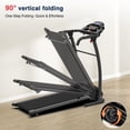 thumbnail image 2 of Redliro Folding Treadmills for Home Electric Walking Machine with Heart Rate Sensor LCD Display 220lbs 2HP, Black, 2 of 8