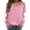 Pink, variant on XIAONU Sweatshirts For Womens Halloween Cute Ghost Long Sleeve Printed Tops Pleasure Baggy Crewneck Pullover Sweatshirt