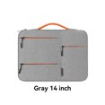 thumbnail image 3 of Bearachild Bolsa para portátil de 13/14/15 pulgadas, funda para ordenador portátil, impermeable, bolsa de transporte para portátil, funda Cuadernos de escritura y cuadernos de bocetos gris 14 pulgadas, 3 of 6