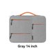 thumbnail image 4 of Injueey Bolsa para portátil de 13/14/15 pulgadas, funda para ordenador portátil, impermeable, bolsa de transporte para portátil, funda Cuadernos de escritura y cuadernos de bocetos gris 14 pulgadas, 4 of 6
