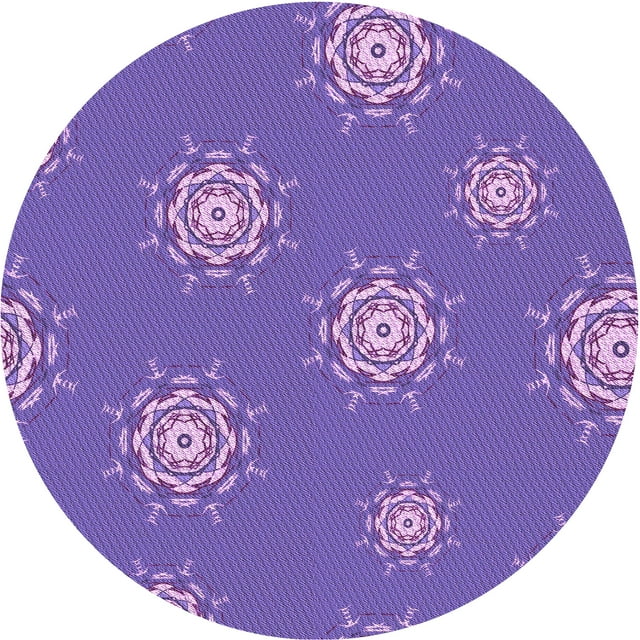 Ahgly Company Machine Washable Indoor Square Transitional Purple Mimosa Purple Area Rugs, 3' Square