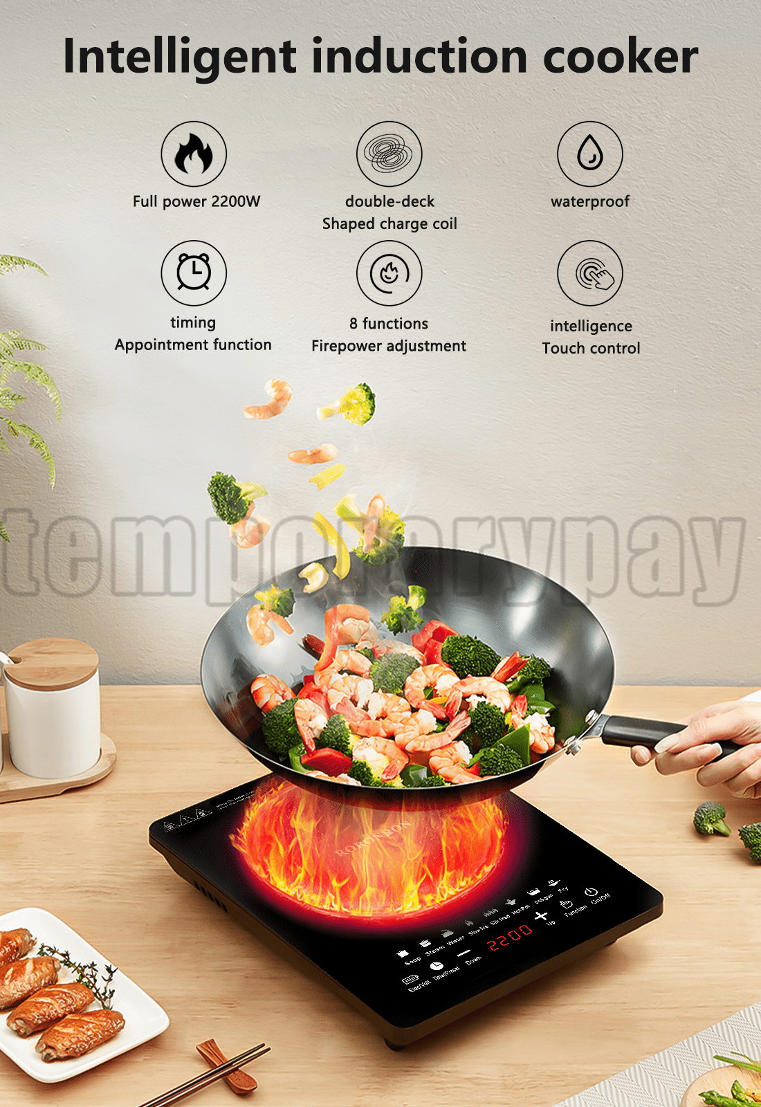 Induction Hot Pot Cooker, 2200W 2 in 1 Stainless Steel BBQ & Hot Pot Frying  Cook Grill Kitchen Pan Multi Cooker - Bed Bath & Beyond - 31433944